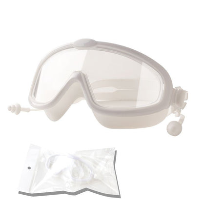 Outdoor swimming goggles earplugs 2 in 1 set kids anti fog UV