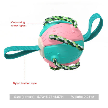 Dog Soccer Ball Interactive Pet Toys Foldable Ball Molar Toy Outdoor Training Ball for Puppy Dog Chew Dog Accessories