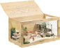 MEWOOFUN Large Hamster Cage Wooden Hamster for Syrian Hamster Without Accessorie