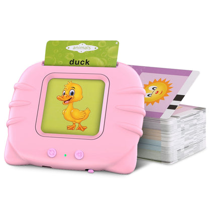 224 Words Kid Flash Talking Cards 112 Card Electronic Cognitive Audio Toddler Reading Machine Animal Shape Color Repeated Learning Cards English For Child