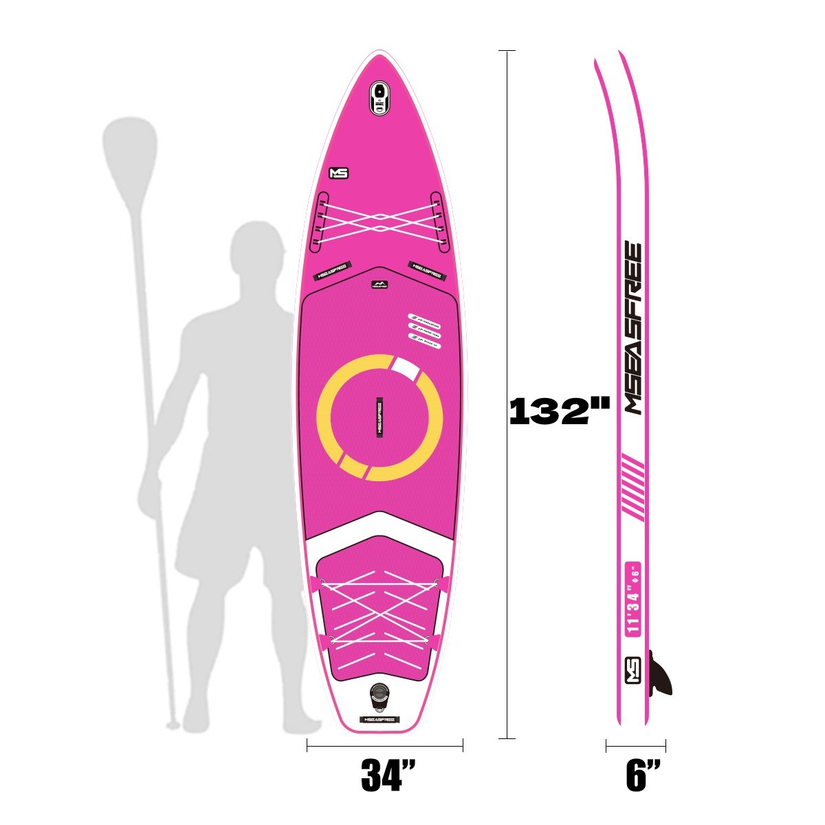 Inflatable Stand Up Paddle Board with Premium iSUP Bundle Accessory Pack, Durable, Lightweight with Stable Wide Stance - SUP for All Skill Levels