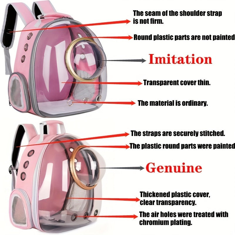 Pet Carrier Backpack, Space Capsule Bubble Cat Backpack Carrier, Waterproof Pet Backpack Outdoor Use