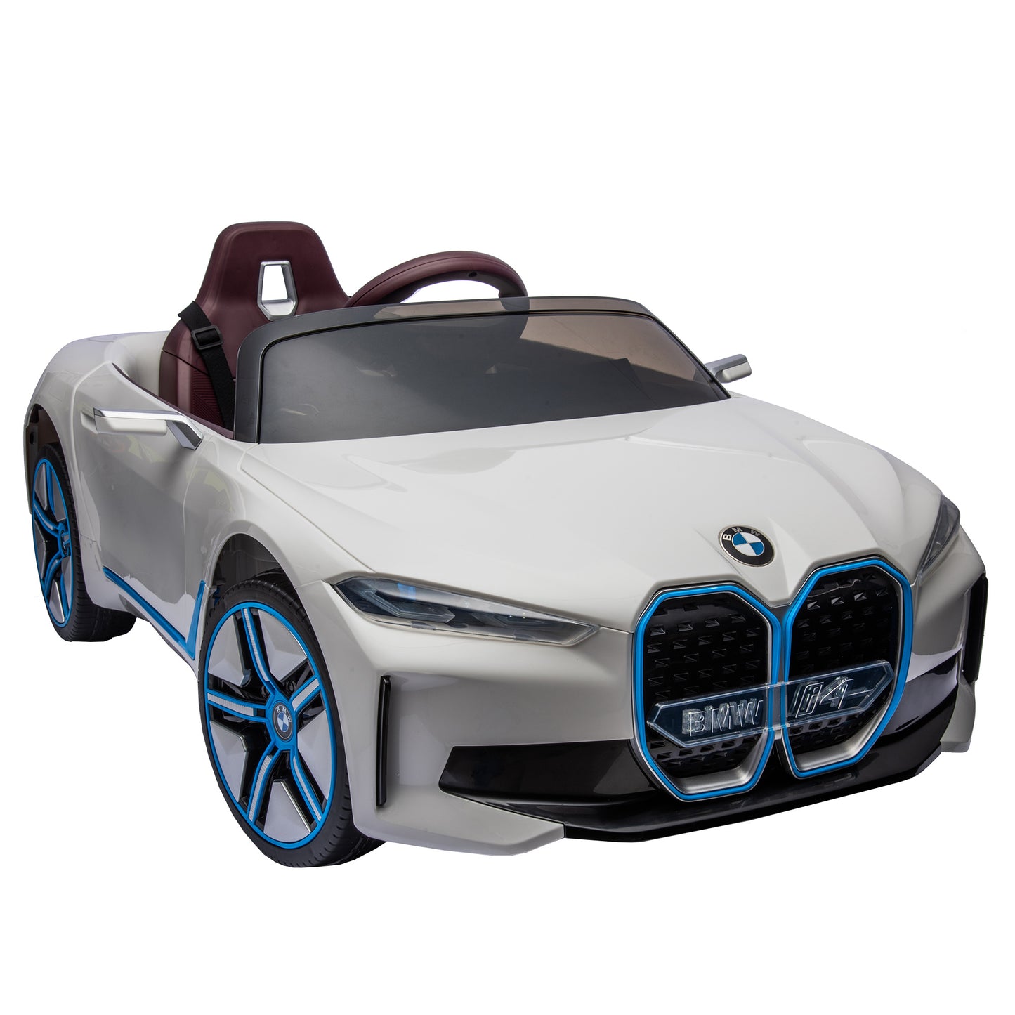 Licensed BMW I4,12v Kids ride on car 2.4G W/Parents Remote Control,electric car for kids,Three speed adjustable,Power display, USB,MP3 ,Bluetooth,LED light,Two-point safety belt,story