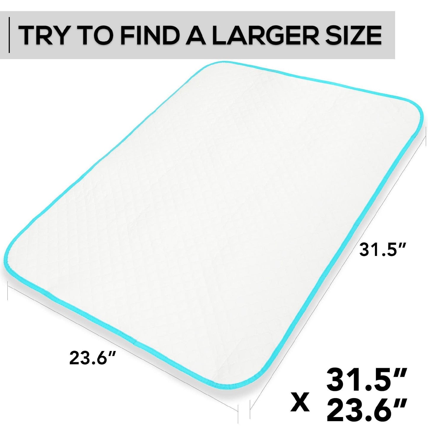 Portable Changing Pad for Home Travel Waterproof Reusable Extra Large Size 31.5 x 23.6 inch Baby Changing Mat with Reinforced Double Seams