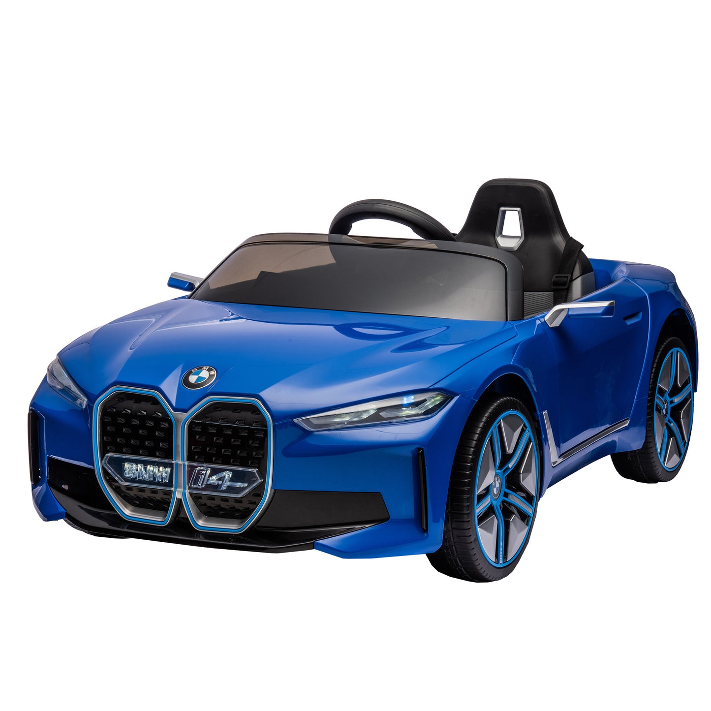 Licensed BMW I4,12v Kids ride on car 2.4G W/Parents Remote Control,electric car for kids,Three speed adjustable,Power display, USB,MP3 ,Bluetooth,LED light,Two-point safety belt,story