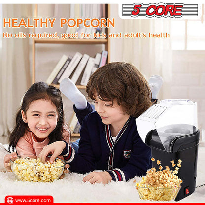 5 Core Popcorn Machine 16 Cup Capacity Hot Air Popper Mini Portable Tabletop Electric Pop Corn Maker Maquina Para Hacer Palomitas De Maiz For Home Movie Party