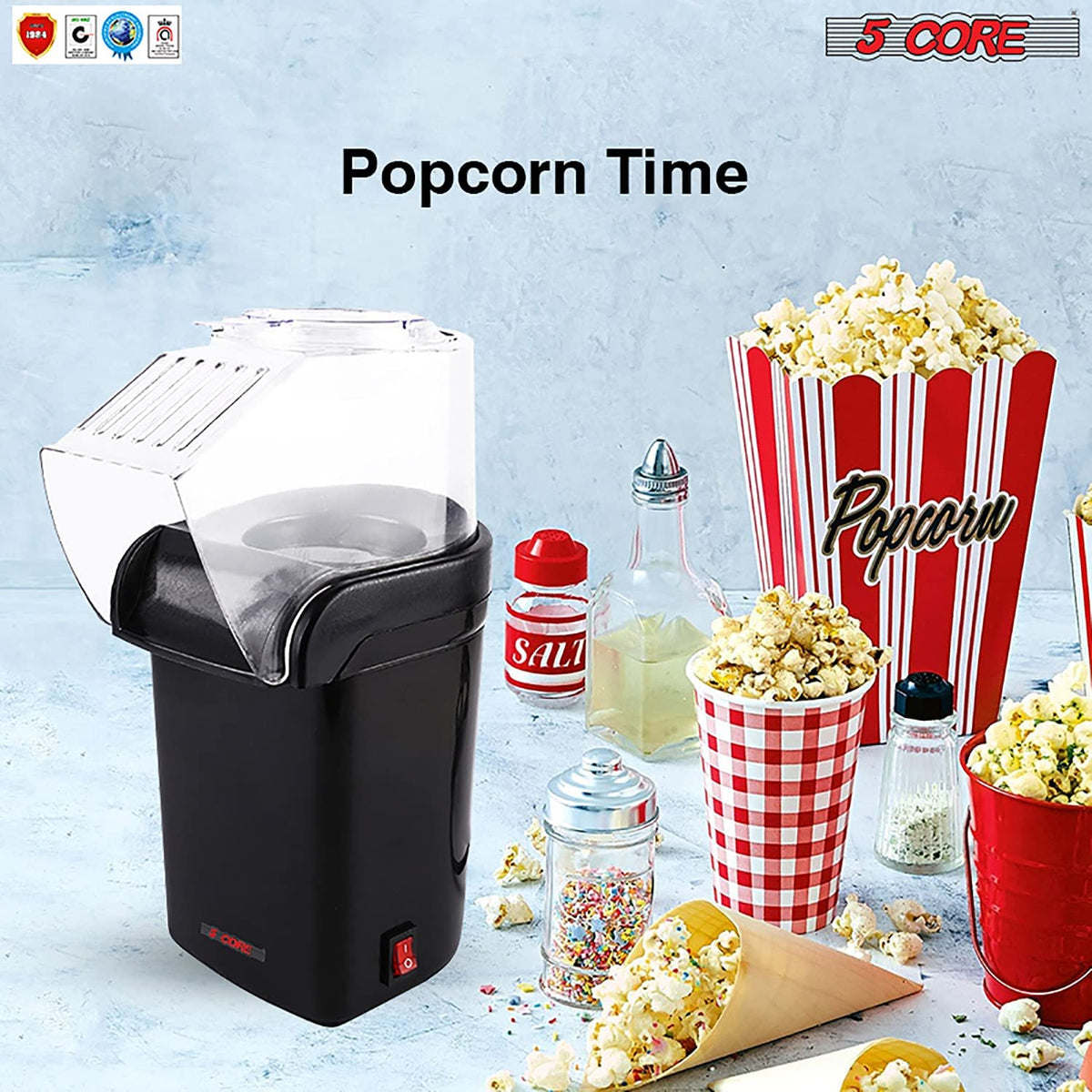 5 Core Popcorn Machine 16 Cup Capacity Hot Air Popper Mini Portable Tabletop Electric Pop Corn Maker Maquina Para Hacer Palomitas De Maiz For Home Movie Party