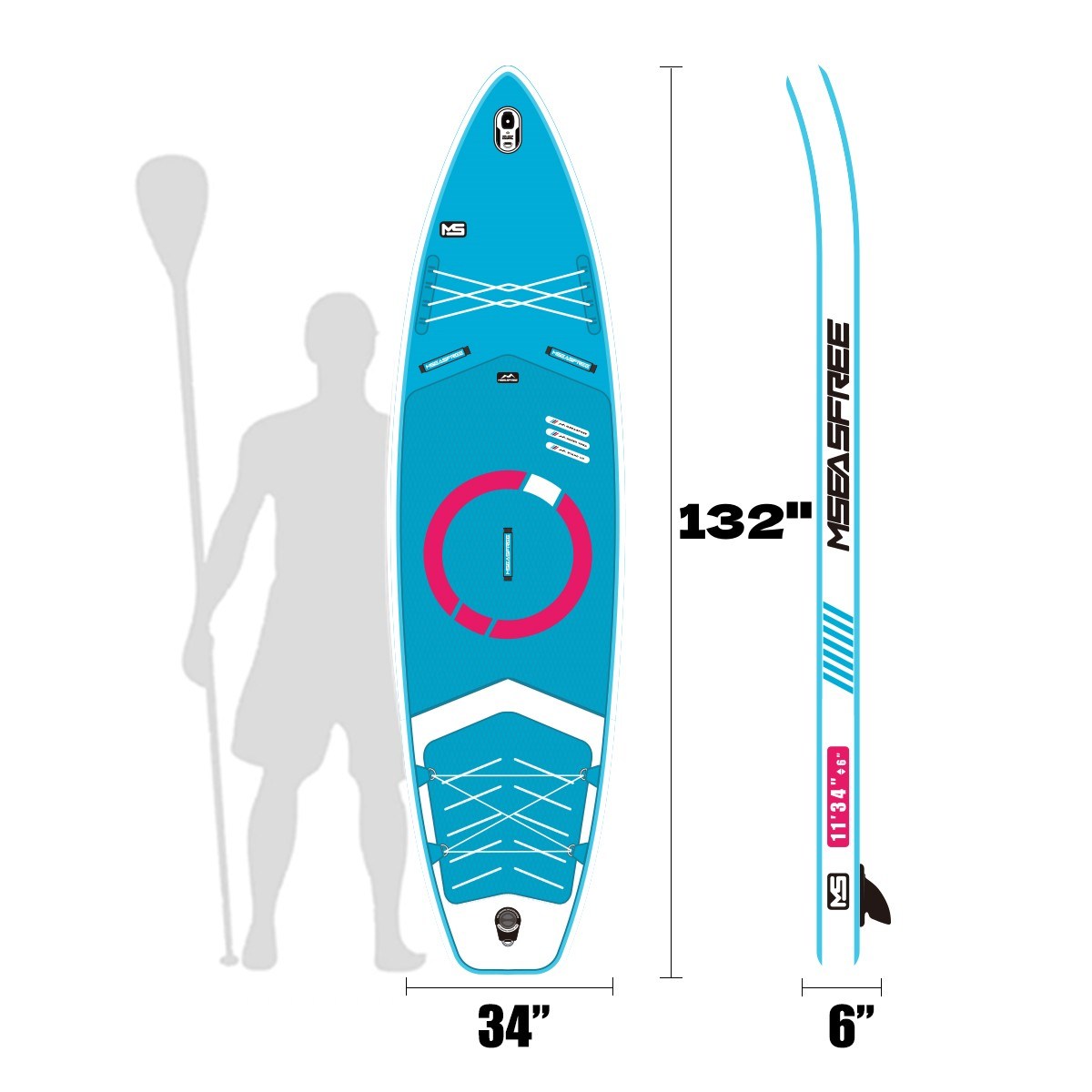 Inflatable Stand Up Paddle Board with Premium iSUP Bundle Accessory Pack, Durable, Lightweight with Stable Wide Stance - SUP for All Skill Levels