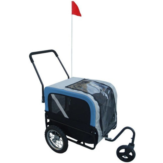 Dog Bike Trailer with Jogger Blue