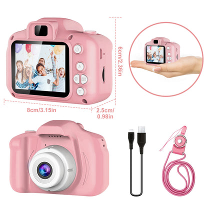 Kids Digital Camera w/ 2.0' Screen 12MP 1080P FHD Video Camera 4X Digital Zoom Games