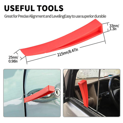 Stainless steel long distance car emergency key hook tool Triangle handle yellow warping plate 18-piece set wedge airbag wrench combination tool