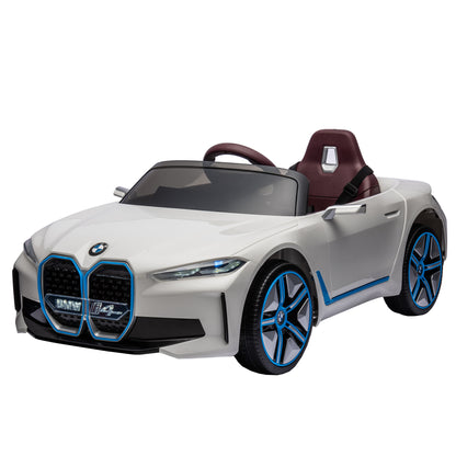 Licensed BMW I4,12v Kids ride on car 2.4G W/Parents Remote Control,electric car for kids,Three speed adjustable,Power display, USB,MP3 ,Bluetooth,LED light,Two-point safety belt,story