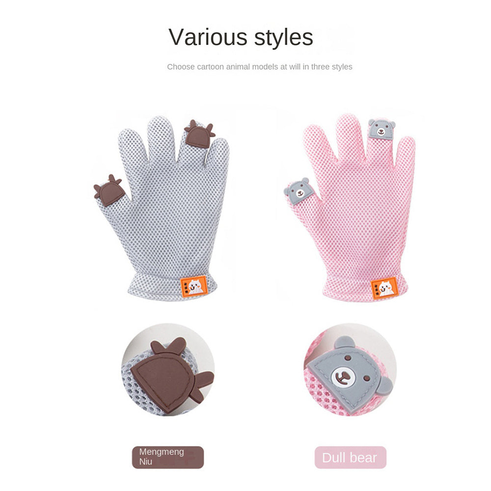 Pet Glove Cat Grooming Glove Cat Hair Deshedding Brush Gloves Cat Floating Hair Pet Hair Removal Brush Dog Bathing Massage Comb Silicone Hair Removal Gloves