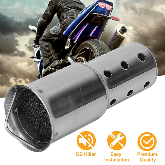 Pipe Silencer Muffler 51MM/2IN Exhaust Pipe Noise Sound Eliminator Motorcycle DB Killer