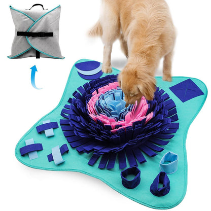 Snuffle Mat for Dogs Cats 25x25 inch Dog Snuffle Mat Interactive Feed Game for Boredom Encourages Natural Foraging Skills and Stress Relief for Small Medium Large Dogs