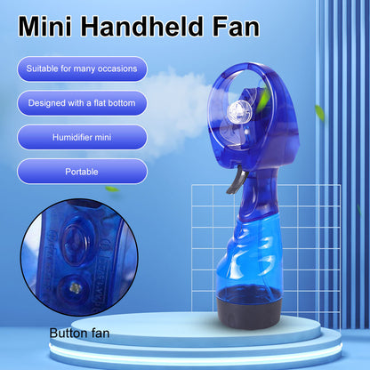 Mini Handheld Spray Fan Portable Water Spray Mist Fan Desk Humidification Cooling Sprayer For Outdoor Camping Hiking Air Cooler