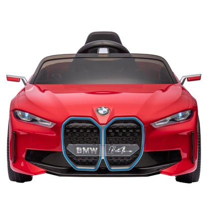 Licensed BMW I4,12v Kids ride on car 2.4G W/Parents Remote Control,electric car for kids,Three speed adjustable,Power display, USB,MP3 ,Bluetooth,LED light,Two-point safety belt,story