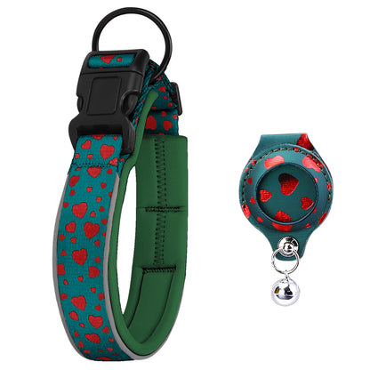 Cross-border new dog collar airtag locator anti-lost pet collar; Pet Collar with AirTag Case Holder