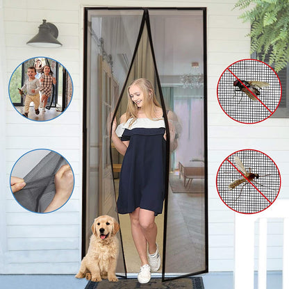 Magnetic Mesh Screen Door