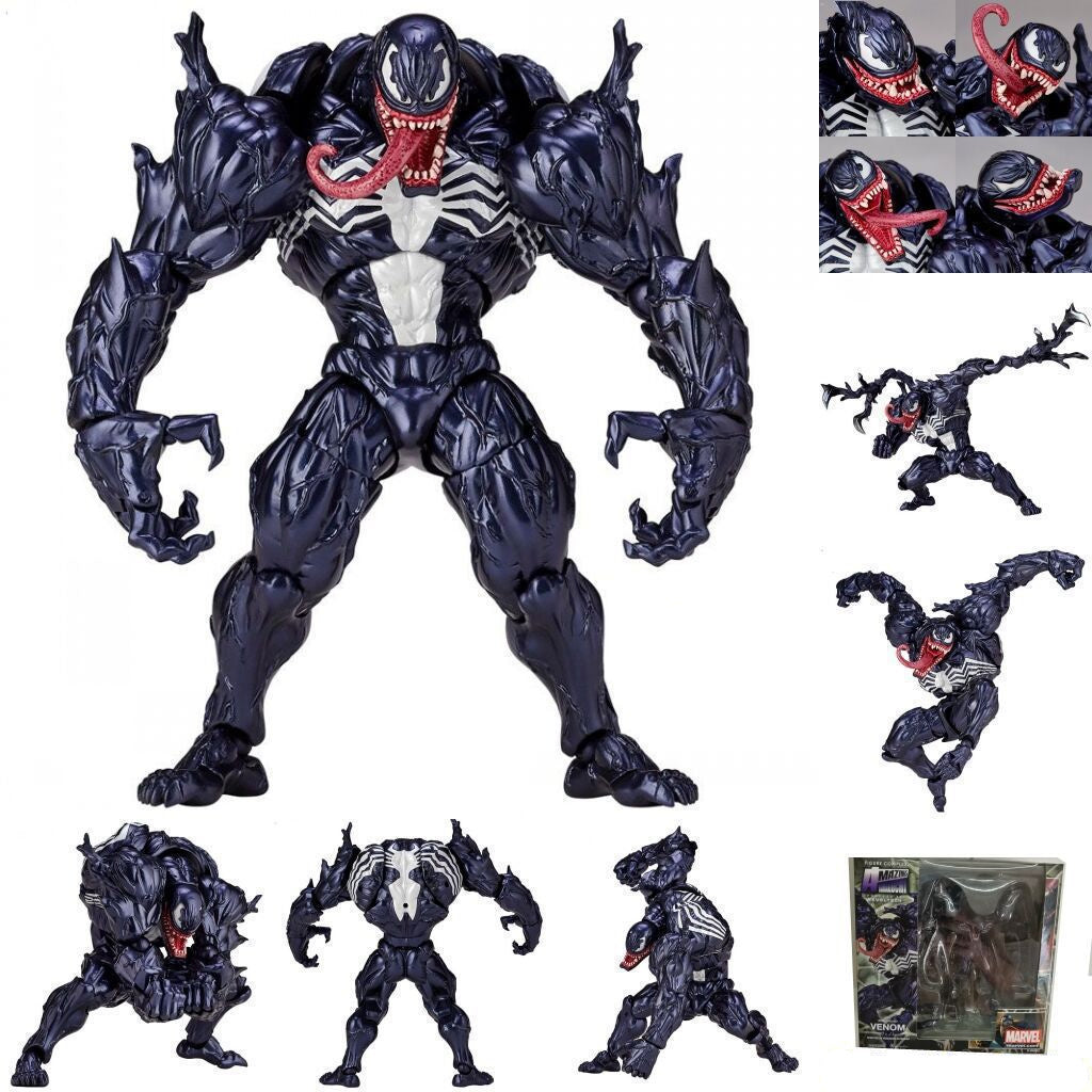 Marvel Revoltech Anime Toy Carnage Deadpool Spider-Man Gwen Stacy Venom Wolverine Magneto Captain America Action Figure Toy