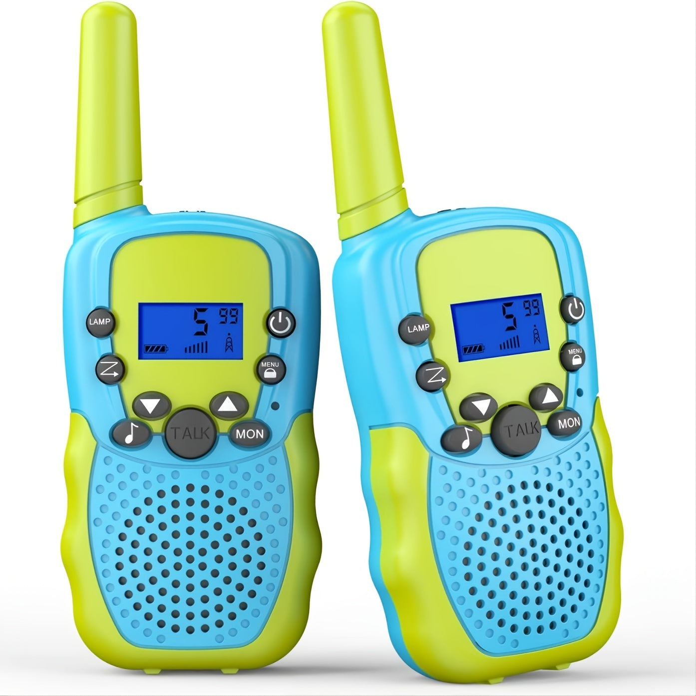 2pcs/pack Kids Walkie Talkie 22 Channel Bidirectional Wireless Radio Toy With Backlight LCD Flashlight For Outdoor; Camping; 3km Range Hiking