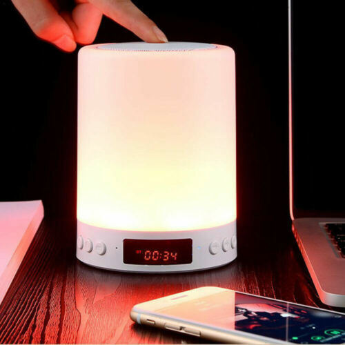 Wireless Night Light Bluetooth Speaker Color Changing Touch Control Desk Lamp