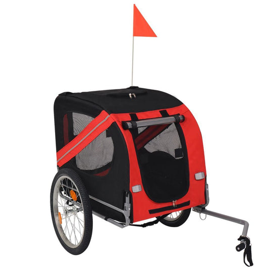 Dog Bike Trailer Red and Black