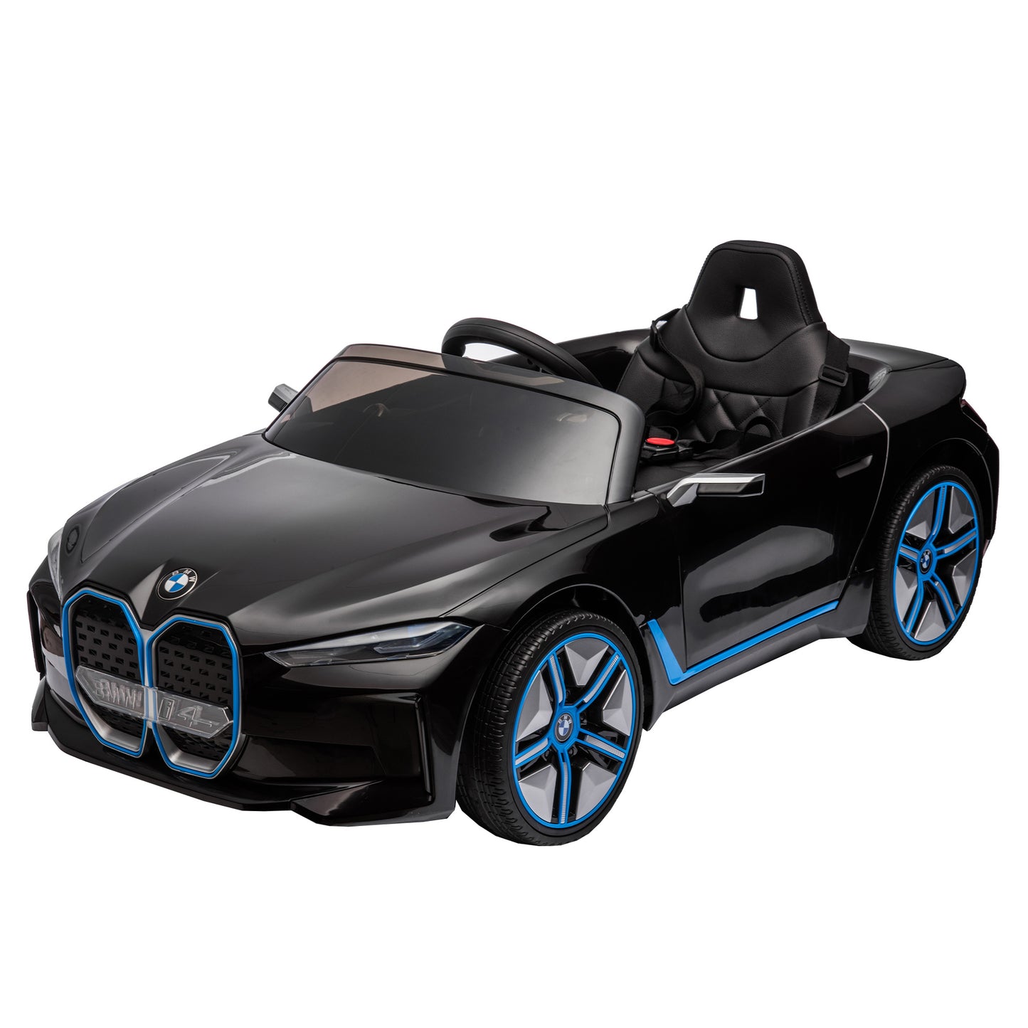 Licensed BMW I4,12v Kids ride on car 2.4G W/Parents Remote Control,electric car for kids,Three speed adjustable,Power display, USB,MP3 ,Bluetooth,LED light,Two-point safety belt,story