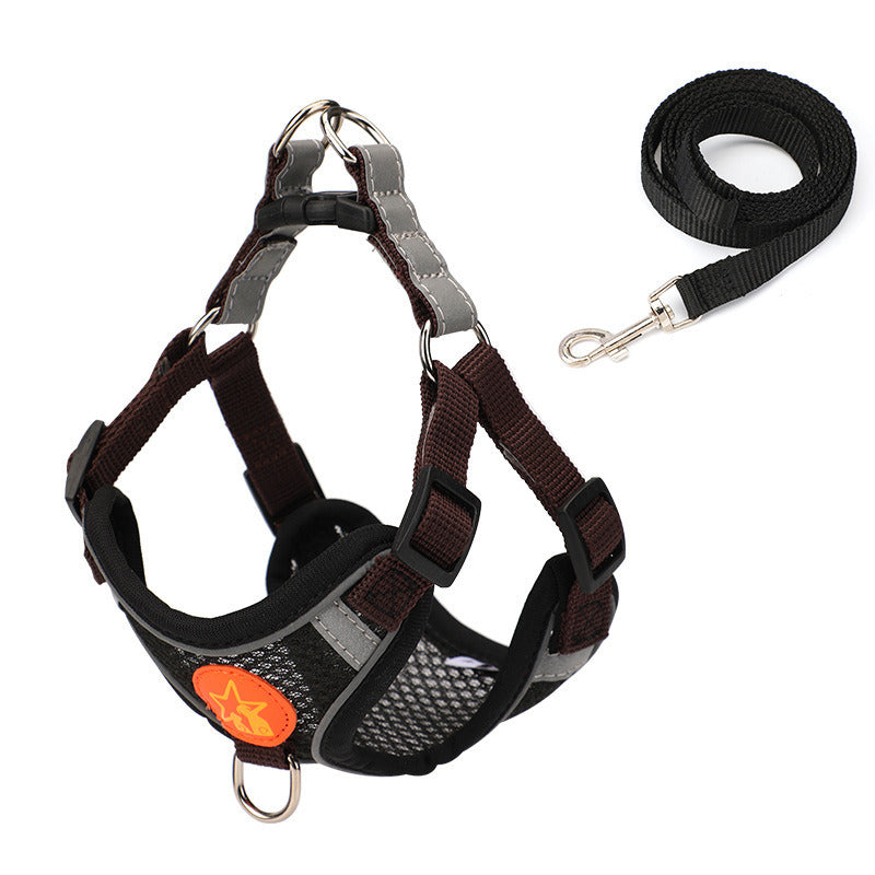 Small Dog Harness Puppy Harness and Leash Set with Reflective Strip for Small Dog Breeds