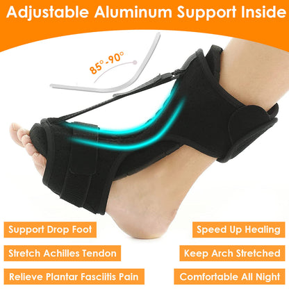 Plantar Fasciitis Night Splint Adjustable Foot Orthotic Brace Support Achilles Tendonitis Ankle Pain Relief