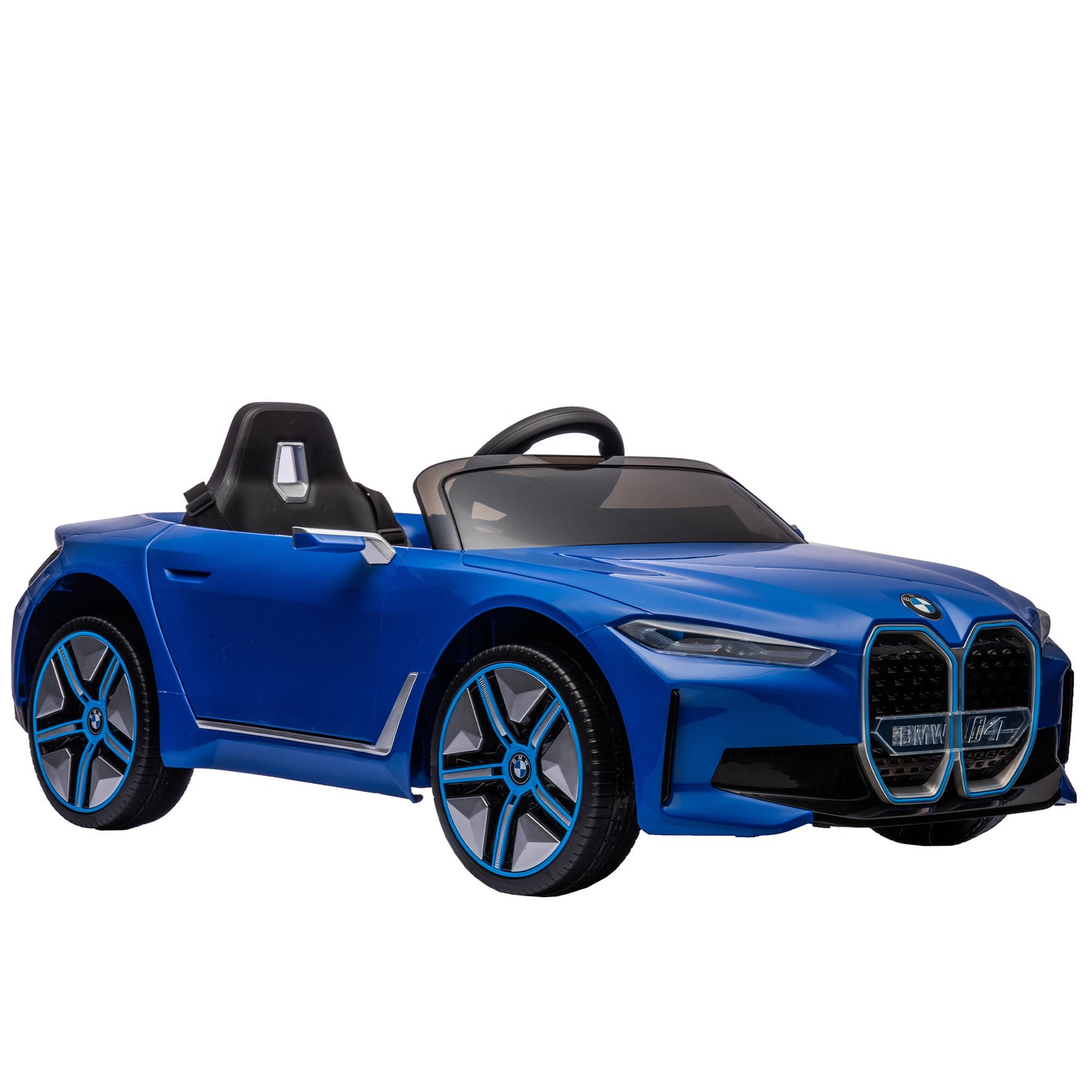 Licensed BMW I4,12v Kids ride on car 2.4G W/Parents Remote Control,electric car for kids,Three speed adjustable,Power display, USB,MP3 ,Bluetooth,LED light,Two-point safety belt,story