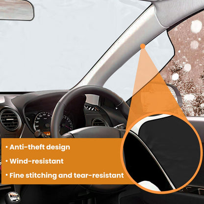 Magnetic Car Windshield Cover Front Rear Car Windshield Protector against Snow Sun Dirt Leaves Fit for All Cars Oxford Fabric Waterproof Heat-Resistant