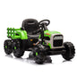 Ride on Tractor with Trailer,24V Battery Powered Electric Tractor Toy, 200w*2motor 1.86-4.97MPH/Remote Control,electric car for kids,Three speed adjustable,USB,MP3 ,Bluetooth,LED light, safety belt