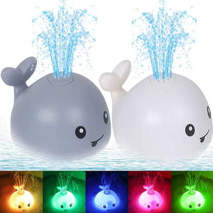 Whale Bath Toy; Light Up Baby Bathtub Toys With Automatic Spray Water And Colorful LED Light; Induction Sprinkler Bathroom Shower Pool Bath Tub Toys For Toddlers Boys Girls