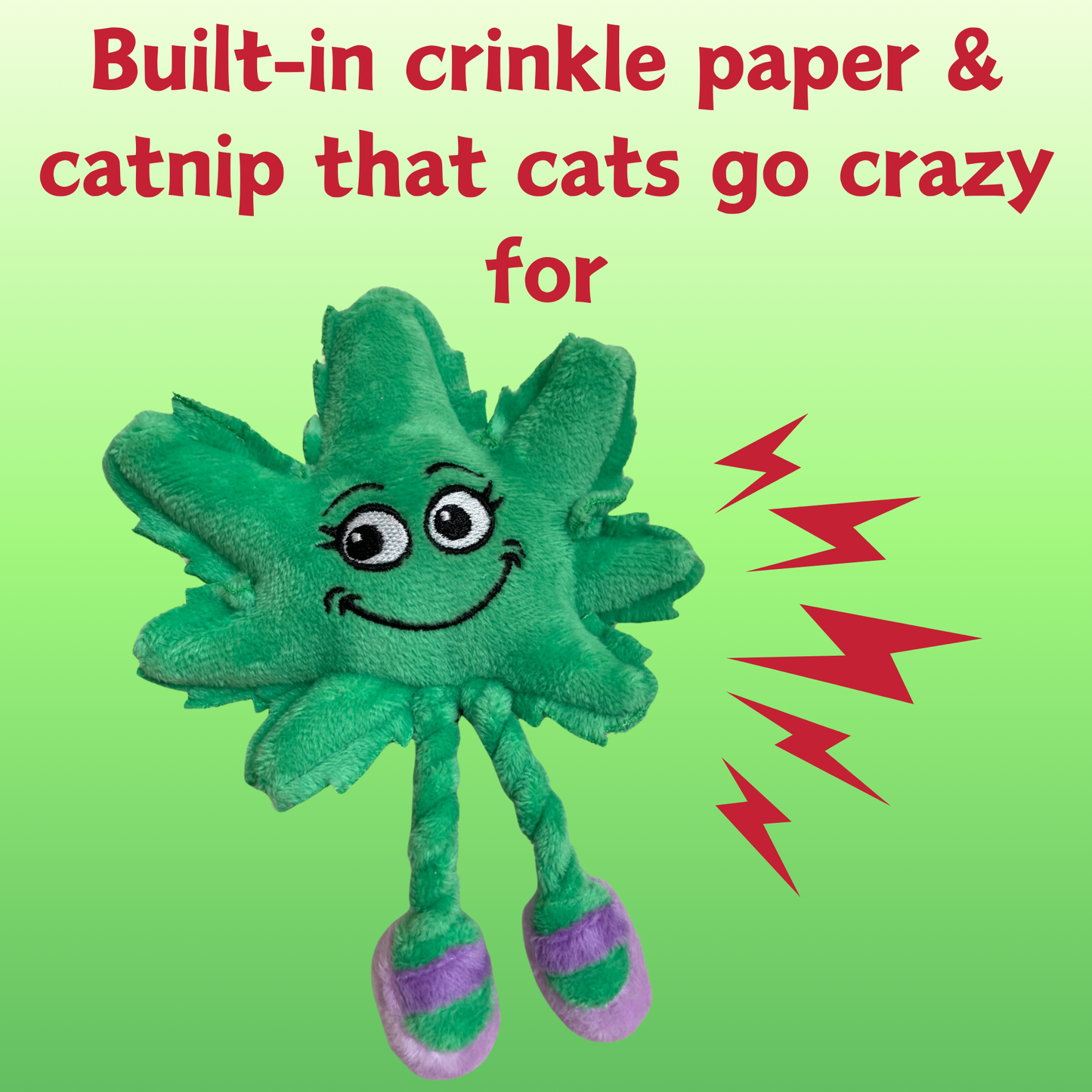 Lil' Mary Jane the Weed Leaf 420 Cat Toy