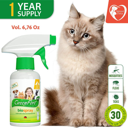 Natural Flea and Tick Home Spray for Dogs Cats Ferret Mosquito Bug Repellent Carpet Flea Killer Pet Pest Control House Flea Treatment Indoor Organic Prevention for Safe