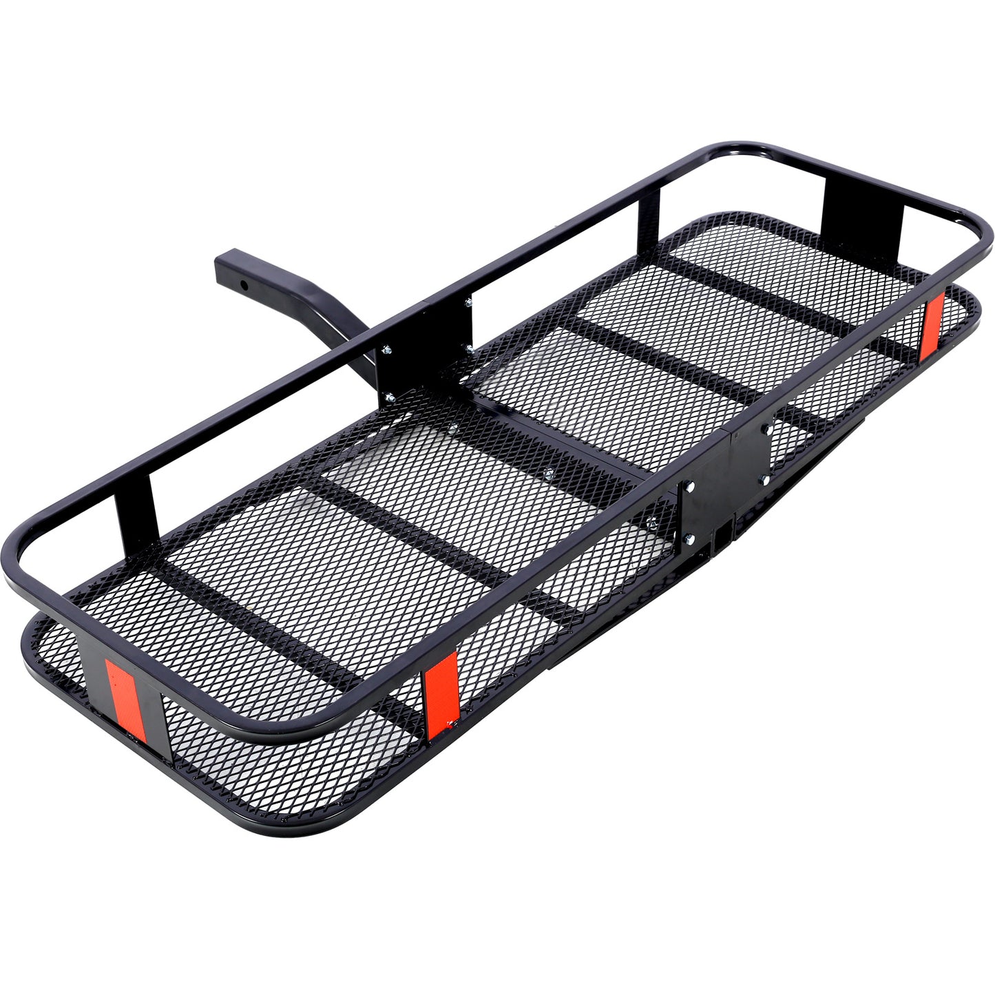 Hitch Mount Cargo Carrier Basket 60" X 21" X 6"+Waterproof Cargo Bag 16 Cubic Feet(56" 20" 20"),Hauling Weight Capacity of 500 Lbs and A Folding Arm.with Hitch Stabilizer,Net and Straps