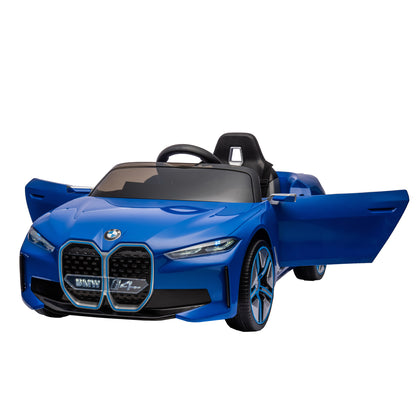 Licensed BMW I4,12v Kids ride on car 2.4G W/Parents Remote Control,electric car for kids,Three speed adjustable,Power display, USB,MP3 ,Bluetooth,LED light,Two-point safety belt,story