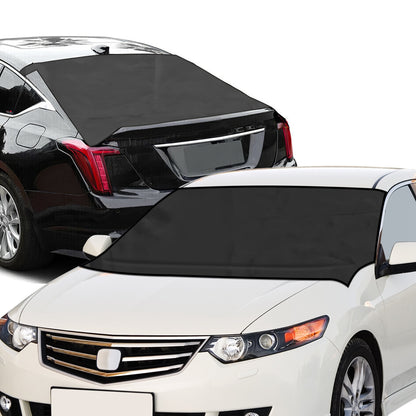 Magnetic Car Windshield Cover Front Rear Car Windshield Protector against Snow Sun Dirt Leaves Fit for All Cars Oxford Fabric Waterproof Heat-Resistant