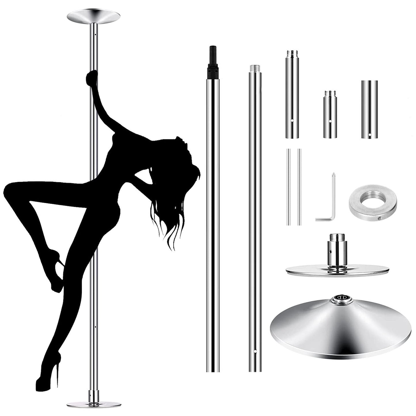 Stripper Dance Pole 45mm Spinning Static Dancing Pole