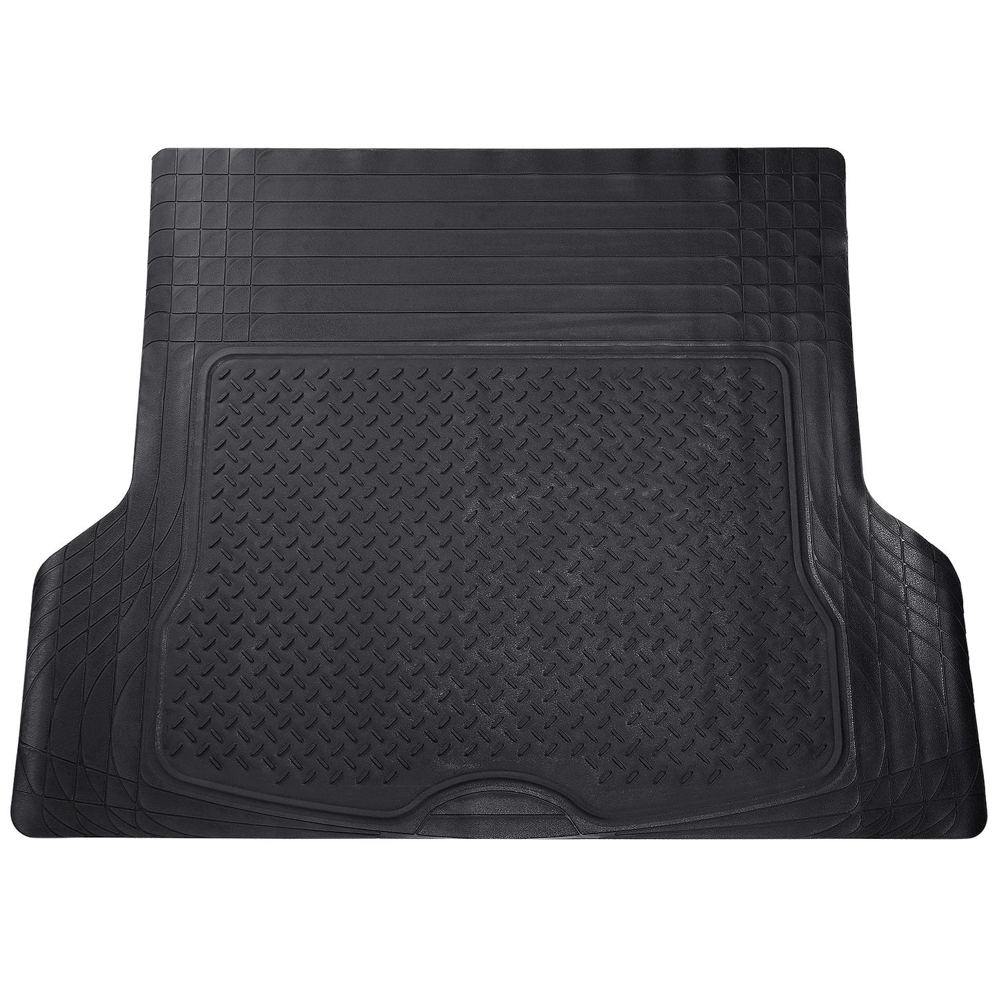 Universal Trunk Cargo PVC Floor Mat w/ Natural Rubber Material Heavy Duty Rubber Anti-Slipping Waterproof Easy Clean Cushion Kit