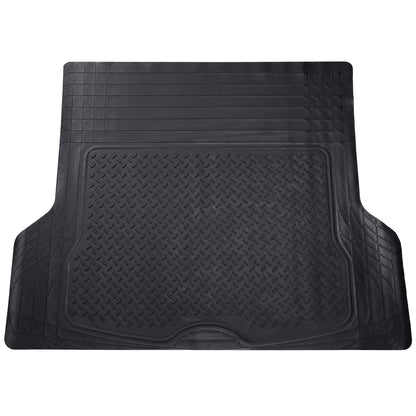 Universal Trunk Cargo PVC Floor Mat w/ Natural Rubber Material Heavy Duty Rubber Anti-Slipping Waterproof Easy Clean Cushion Kit