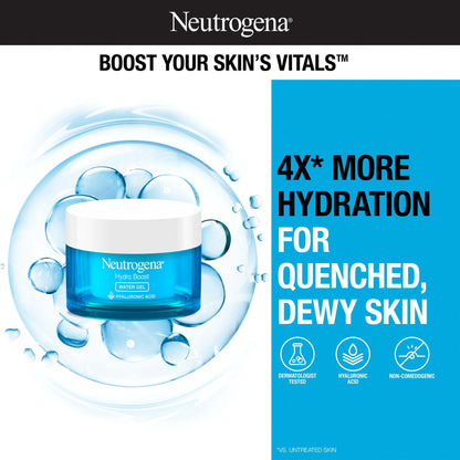 Neutrogena Hydro Boost Water Gel Face Moisturizer Lotion with Hyaluronic Acid, 1.7 oz