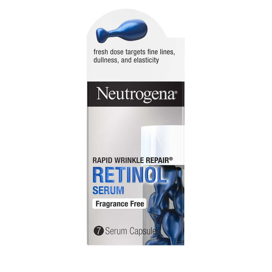 Neutrogena Rapid Wrinkle Repair Retinol Face Serum Capsules, 7 Ct