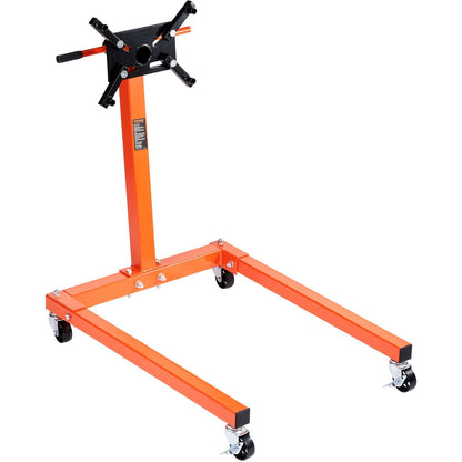 VEVOR Engine Stand, 1300 lbs (3/5 Ton) Rotating Engine Motor Stand with 360 Degree Adjustable Head, Cast Iron Motor Hoist Dolly, 4-Caster, 4 Adjustable Arms, for Vehicle Maintenance, Auto Repair