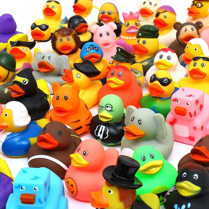 Assorted Rubber Ducks Toy Duckies for Kids and Toddlers;  Bath Birthday Baby Showers Classroom;  Summer Beach and Pool Activity;  2" Inches (Multiple attribute)