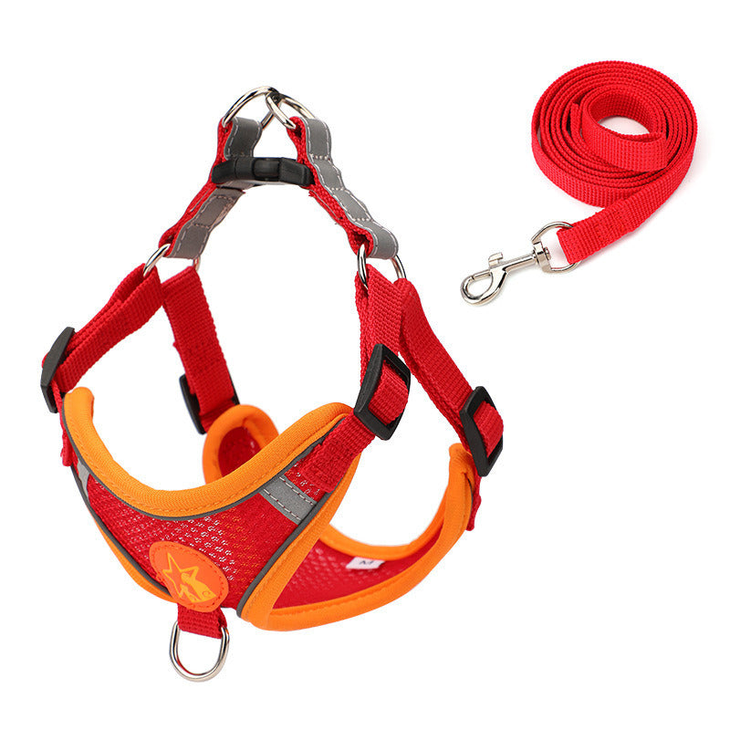 Small Dog Harness Puppy Harness and Leash Set with Reflective Strip for Small Dog Breeds