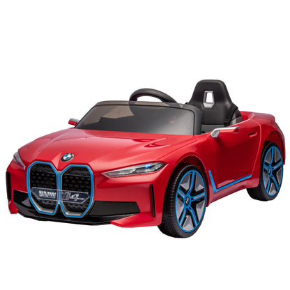 Licensed BMW I4,12v Kids ride on car 2.4G W/Parents Remote Control,electric car for kids,Three speed adjustable,Power display, USB,MP3 ,Bluetooth,LED light,Two-point safety belt,story