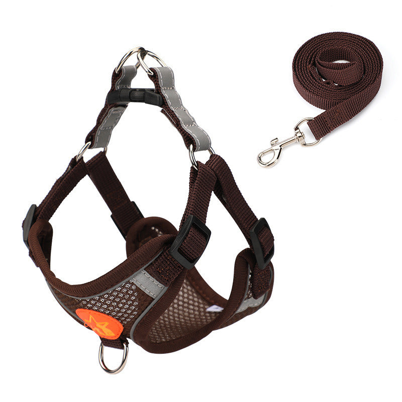 Small Dog Harness Puppy Harness and Leash Set with Reflective Strip for Small Dog Breeds