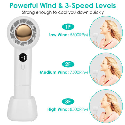 Mini Portable Fan USB Rechargeable Handheld Cooling Fan